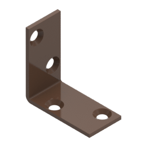 Angle bracket 40x40x20x2,0 phased holes brown 5pcs/bag
