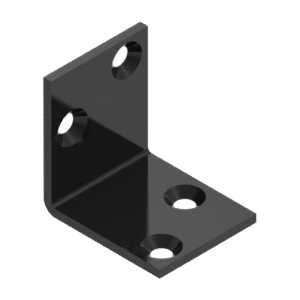 Angle bracket 30x30x25x2,0 phased holes. black (5pcs/bag)