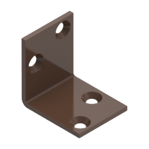 Angle bracket 30x30x25x2,0 phased holes. brown (5pcs/bag)