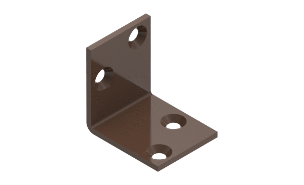 Angle bracket 30x30x25x2,0 phased holes. brown (5pcs/bag)
