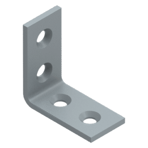 Angle bracket 30x30x15x2,0 phased holes grey 5pcs/bag