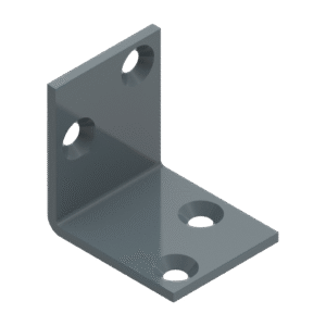 Angle bracket 30x30x25x2,0 phased holes grey 5psc/bag