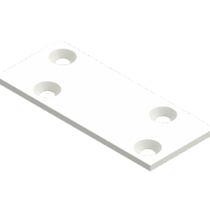 Plaat 60x25x2.0 fers.valge