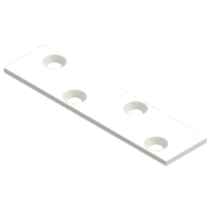 Plaat 80x20x2.0 fers.valge