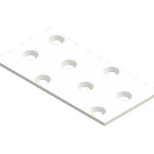 Plaat 80x40x2.0 fers.valge pisip.5tk/kott