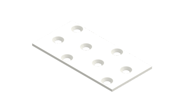 Plaat 80x40x2.0 fers.valge pisip.5tk/kott