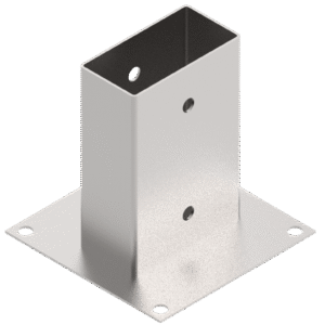 Post foot 50x100 L=150 with ground plate, type B