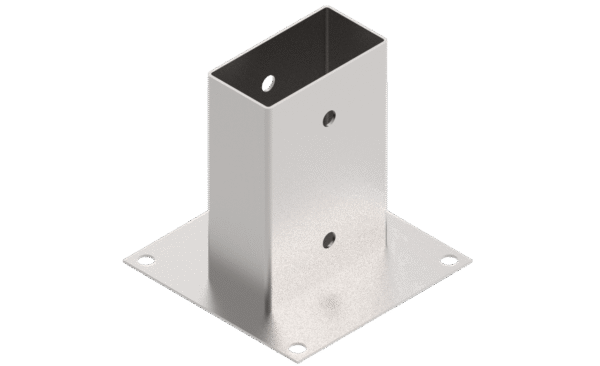 Post foot 50x100 L=150 with ground plate, type B