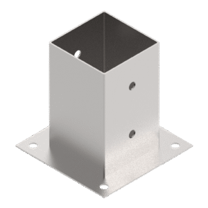 Post foot 90x90 L=150 with ground plate, type B