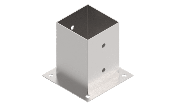 Post foot 100x100 l=150 with ground plate, type B