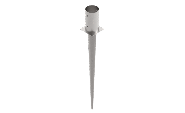Circular drive-in post support 80mm, L=750mm, type A