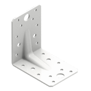 Nurgik 90x90x65x2.5 tugevdatud valge