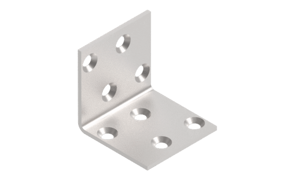 Bracket 40x40x40x2,0 (with phased holes)