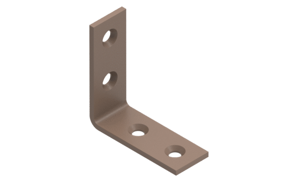 Bracket 40x40x15x2,0 (with phased holes) brown