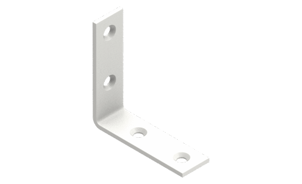 Bracket 50x50x15x2,0 (with phased holes) white