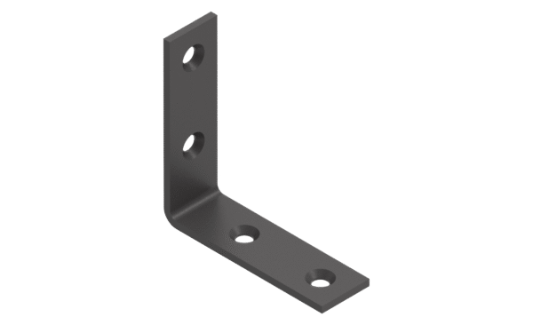 Bracket 50x50x15x2,0 (with phased holes) black