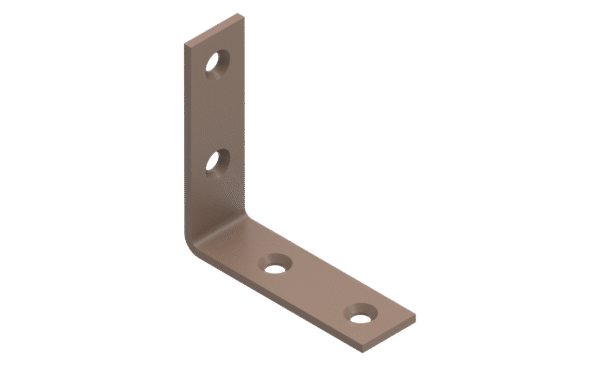 Bracket 50x50x15x2,0 (with phased holes) brown