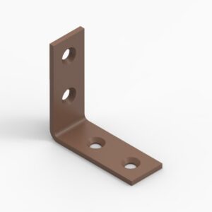 Angle bracket 40x40x15x2,0 phased holes brown 5pcs/bag