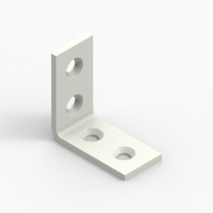 Angle bracket 30x30x15x2,0 phased holes. white (5pcs/bag)