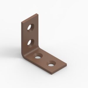 Angle bracket 30x30x15x2,0 phased holes. brown (5pcs/bag)