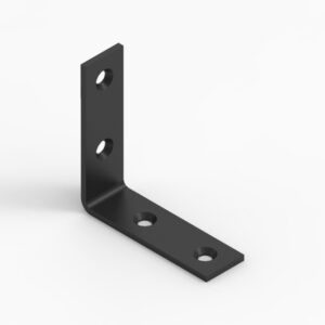 Angle bracket 50x50x15x2,0 phased holes. black (5pcs/bag)