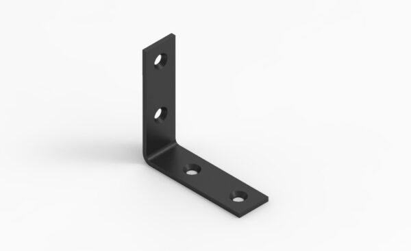 Angle bracket 50x50x15x2,0 phased holes. black (5pcs/bag)