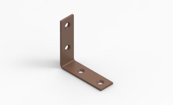 Angle bracket 50x50x15x2,0 phased holes. brown (5pcs/bag)