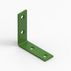 Angle bracket 50x50x15x2,0 phased holes, green 5pcs/bag